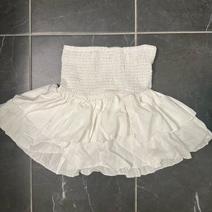 White ruffle skirt